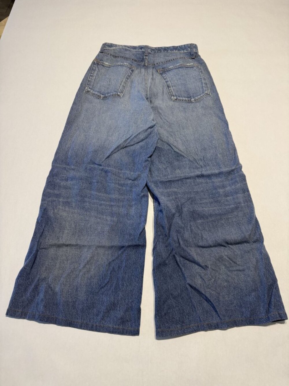 Rag & Bone Medium Wash Blue Denim Wide Leg Jeans Women's Size 27 - Picture 2 of 6